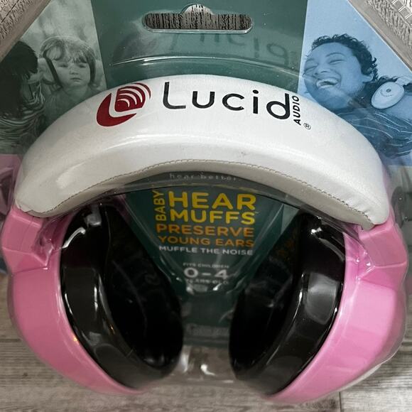 Lucid Audio Pink Baby Hear Muffs Ear Protection Noise Canceling Headphones - Picture 6 of 6